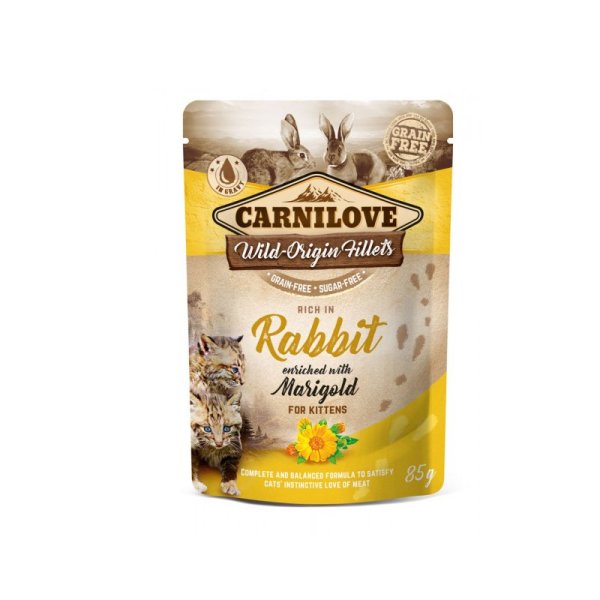 Carnilove Cat Kitten Hase &amp; Ringelblume Pouch 85gr