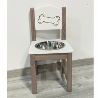 Hundenapf Sessel Braun-Weiß