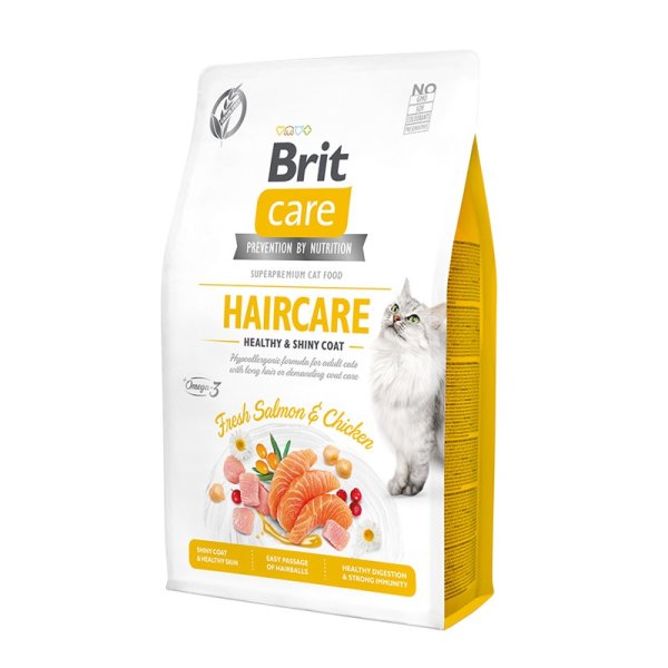 Brit Care Cat Grain-Free - Haarpflege - Gesundes &amp; gl&auml;nzendes Fell