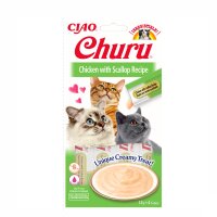 Churu Cat Snack  P&uuml;ree Huhn + Jakobsmuscheln   4 x...