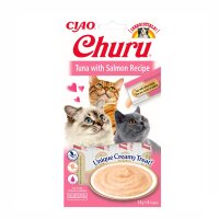 Churu Cat Snack P&uuml;ree Thunfisch + Lachs 4 x 14 gr EU...