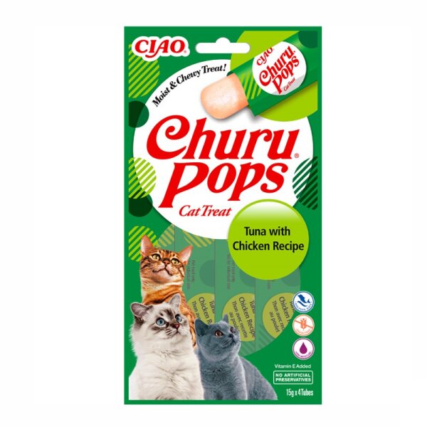 Churu Cat Snack Pops Thunfisch+ Huhn 4 x 15 gr EU 713