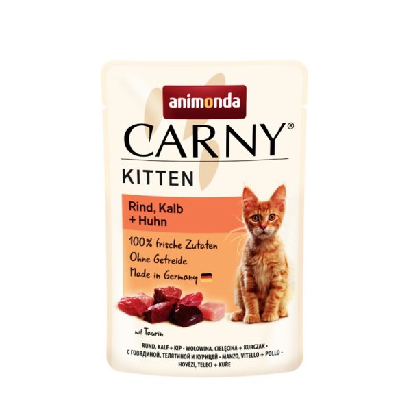 Animonda Carny Kitten Rind + Kalb + Huhn 85 gr