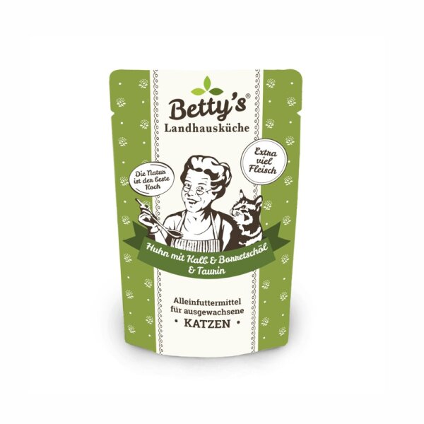 Bettys Landhausk&uuml;che Katze  Huhn & Kalb mit Borretsch&ouml;l 100gr