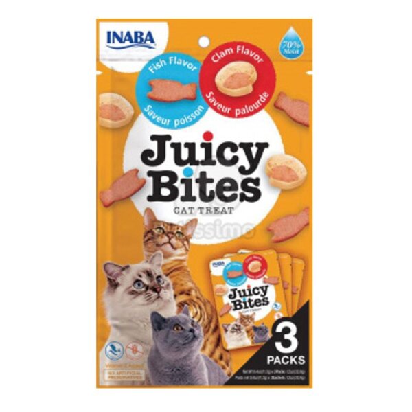 Churu Cat Snack Juicy Bites Fisch mit Venusmuscheln 3 x 11,3 gr EU 702