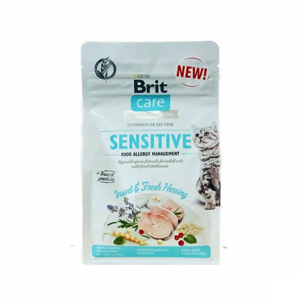 Brit Care Cat Grain-Free - Food Allergie Insekt+Fresch Herring 400gr
