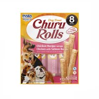 INABA Churu Dog Snack Rolls Huhn & Lachs  8 x 12 gr