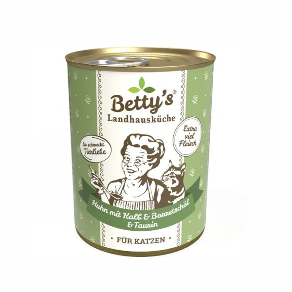 Bettys Landhausküche Katze Huhn & Kalb mit Borretschöl 400gr