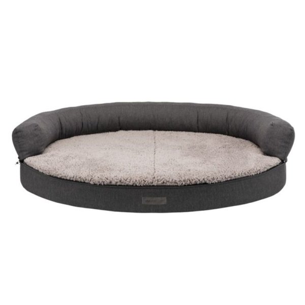Katzensofa oval 75 x 60 cm dunkelgrau / hell