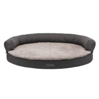 Katzensofa oval 75 x 60 cm dunkelgrau / hell