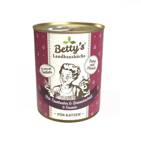 Bettys Landhausküche Katze Huhn mit Truthahn & Borretschöl 400gr