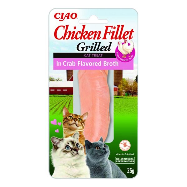 Churu Cat gegrilltes Chicken Filets mit Krabbengeschmack 25g EU 053