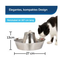 Drinkwell Edelstahl Trinkbrunnen K&uuml;stenrauschen1,8 l