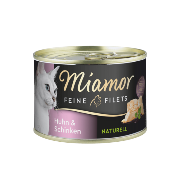 Miamor Feine Filets Naturell in Fleischsaft Huhn & Schinken 156gr