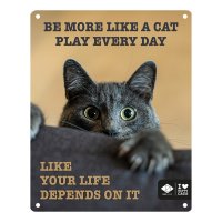 I LOVE Happy Cats Schild "Play every Day"