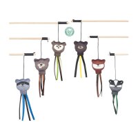 Spielangel Waldtiere Holz / Pl&uuml;sch 40 cm
