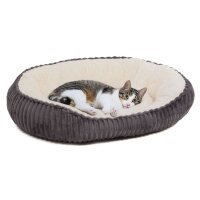 Kuschelbett Cameron anthrazit-beige GR M