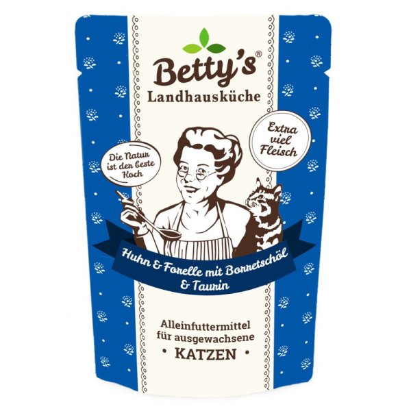 Bettys Landhausk&uuml;che Katze Huhn und Forelle mit Borretsch&ouml;l 100gr