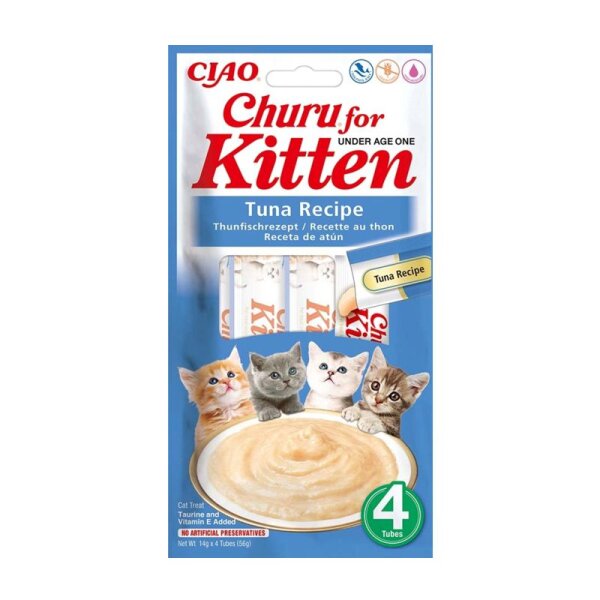 Churu Cat Snack P&uuml;ree Kitten Thunfisch 4 x 14 gr EU 691
