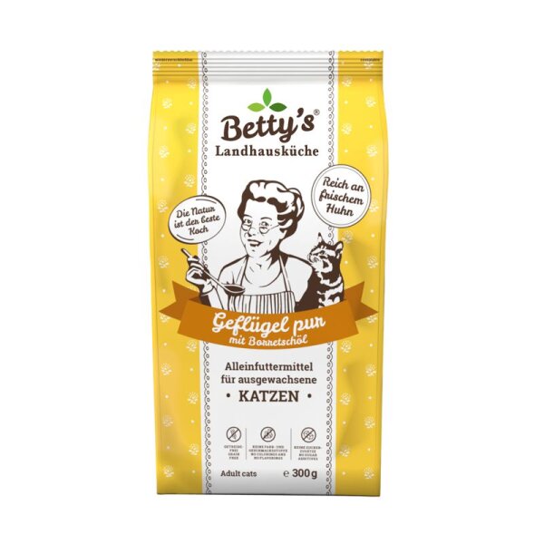 Bettys Landhausk&uuml;che Katze Trockenfutter Gefl&uuml;gel pur 300gr