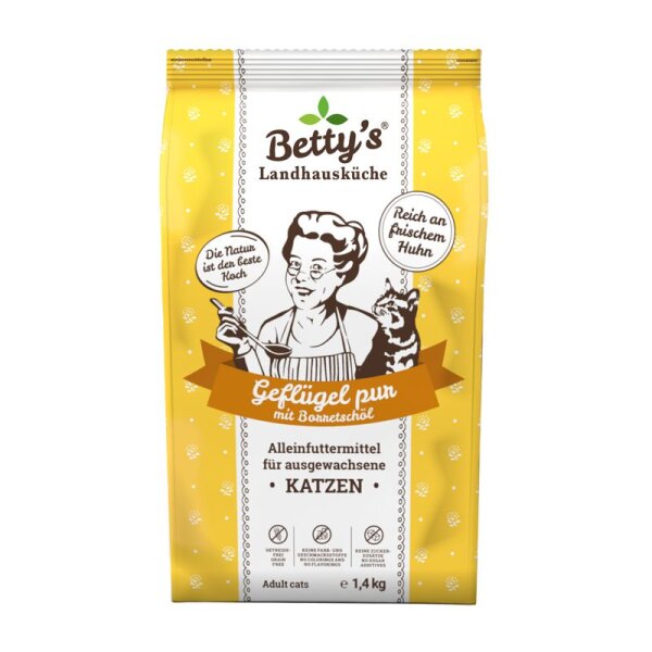 Bettys Landhausk&uuml;che Katze Trockenfutter Gefl&uuml;gel pur 1,4kg