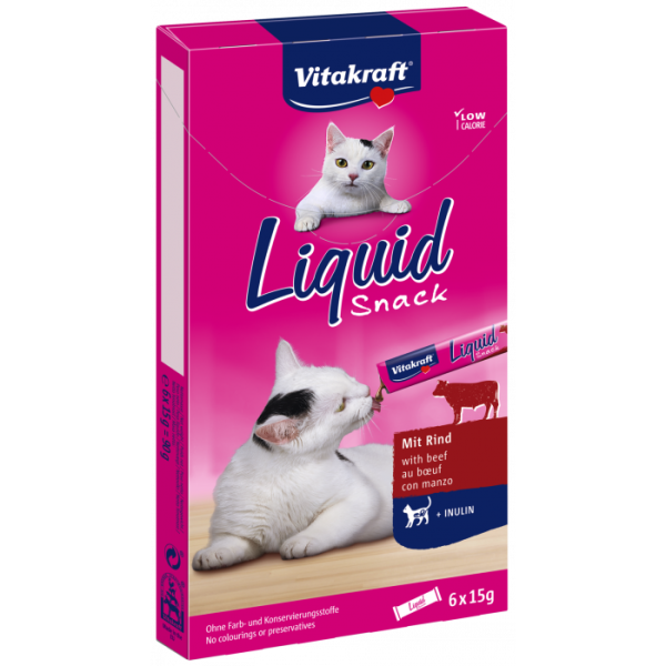 Liquid Snack mit Rind + Katzengras