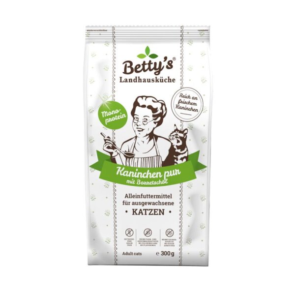 Bettys Landhausk&uuml;che Katze Trockenfutter Kaninchen pur 300gr