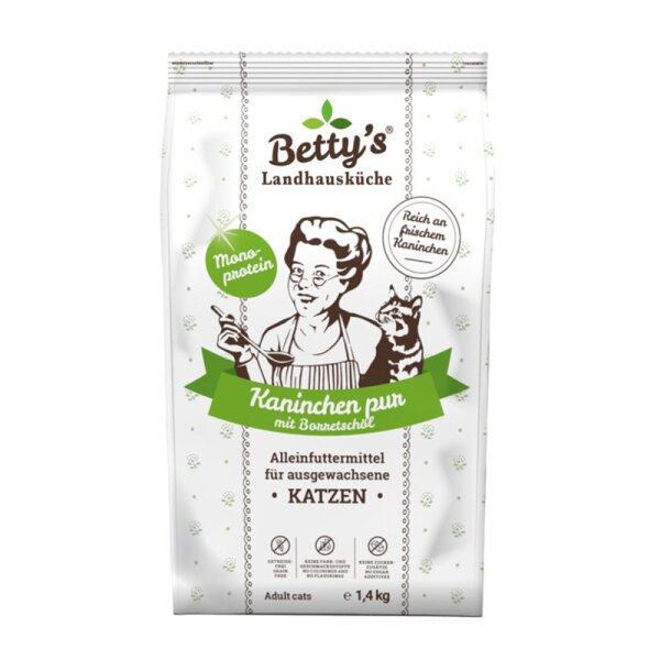 Bettys Landhausk&uuml;che Katze Trockenfutter Kaninchen pur 1,4kg