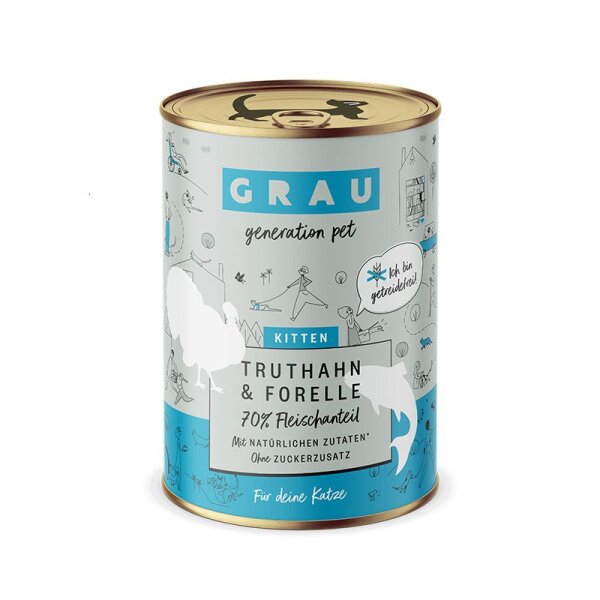 Grau Kitten Truthahn & Forelle 400gr