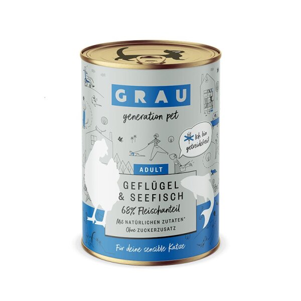 Grau Gefl&uuml;gel & Seefisch 400gr