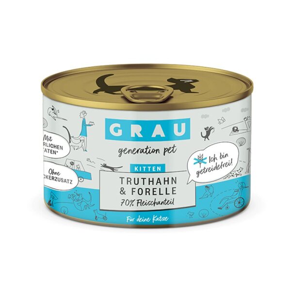 Grau Kitten Truthahn & Forelle 200gr
