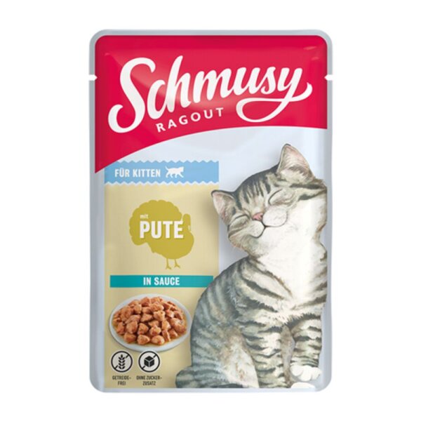 Schmusy Ragout Kitten Pute in Sauce 100gr