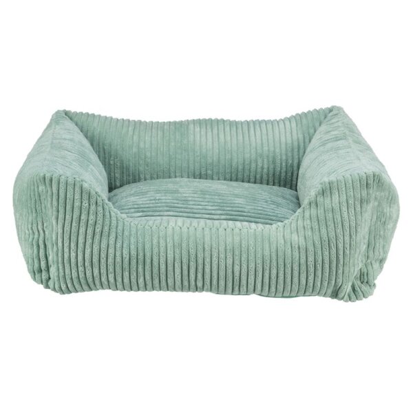 Vital Bett Jonna Cordpl&uuml;sch eckig 60x50cm Salbei