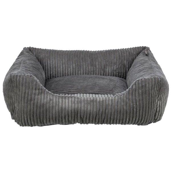 Vital Bett Jonna Cordpl&uuml;sch eckig 60x50cm Dunkelgrau