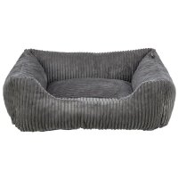 Vital Bett Jonna Cordpl&uuml;sch eckig 60x50cm Dunkelgrau
