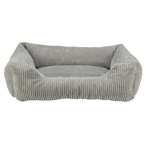 Vital Bett Jonna Cordpl&uuml;sch eckig 60x50cm Hellgrau