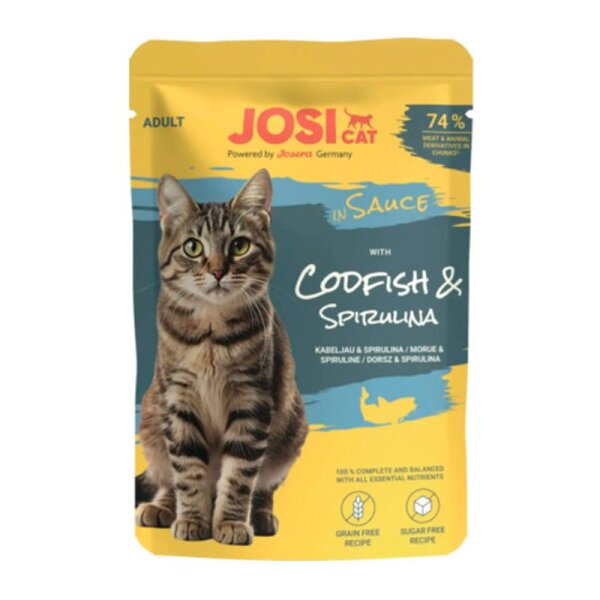 JosiCat Kabeljau in Sauce 85 gr Pouch