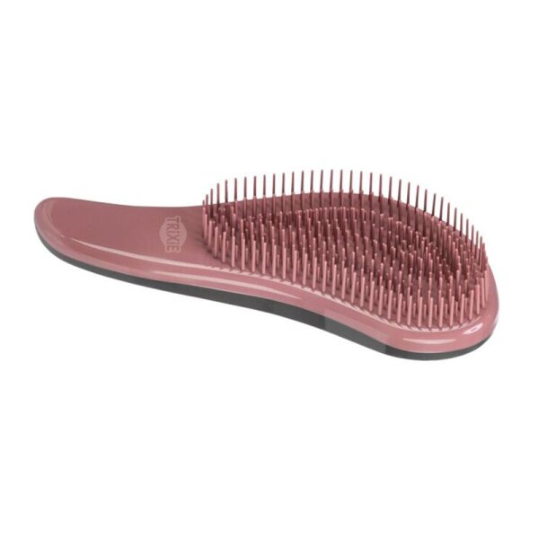 Softb&uuml;rste Kunsstoff 19 cm dunkelgrau / altrosa