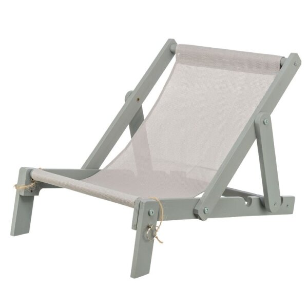 Outdoor Strandstuhl Holz 33 x 37 x 51 cm grau
