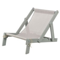 Outdoor Strandstuhl Holz 33 x 37 x 51 cm grau