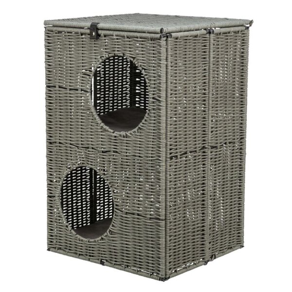 Outdoor Amalia 2 Etagen Polyrattan eckig 37 x 57x 35 cm grau