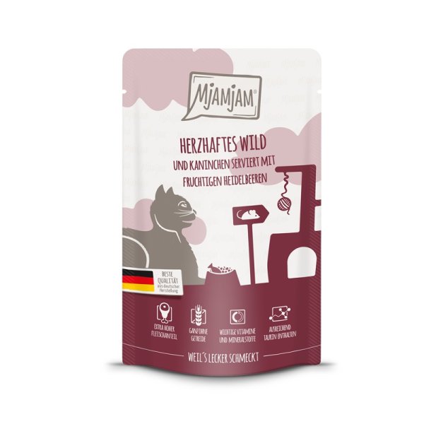 MjAMjAM Wild & Kaninchen & Heidelbeere 125 g
